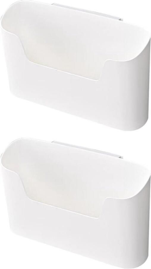 Bastix Set van 2 aan de muur gemonteerde opbergdoos geen plank wandopbergdoos zelfklevende opbergdoos multifunctionele opbergdoos voor keuken badkamer
