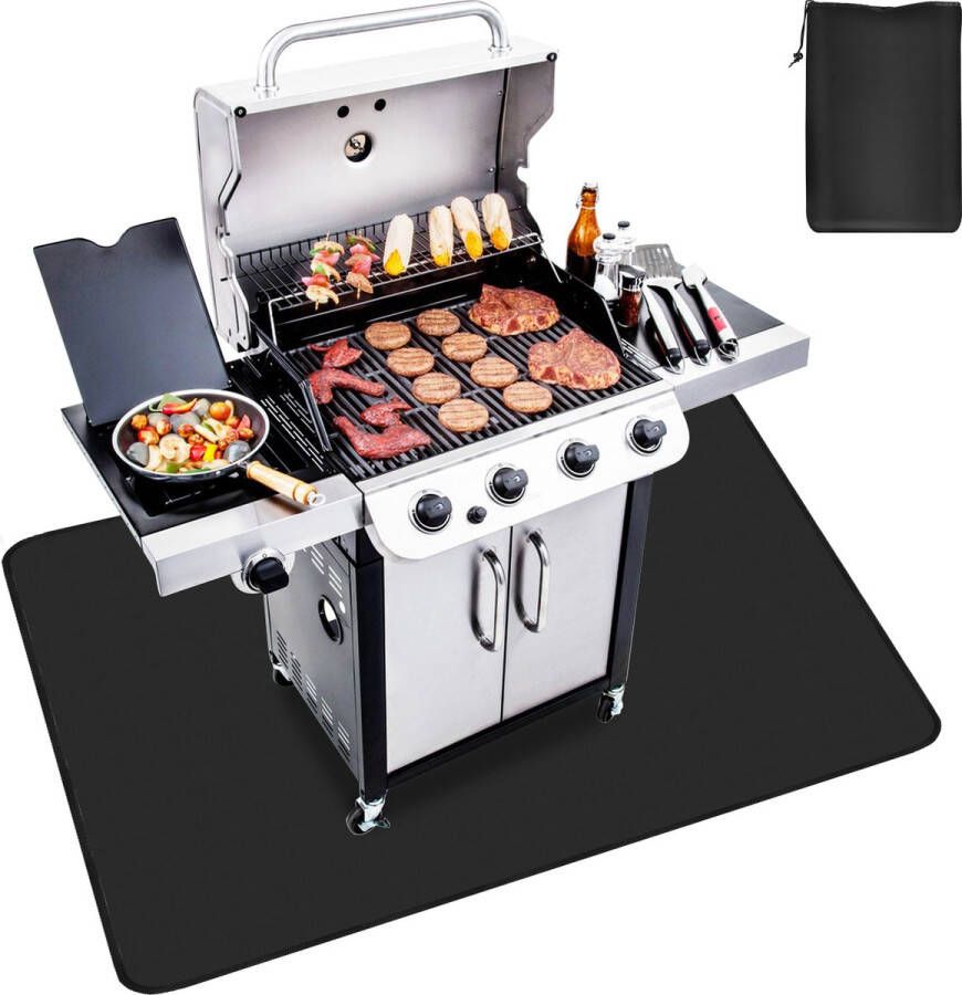 BBQ mat barbecue vloermat antislip 152 x 122 cm bbq kleed beschermmat