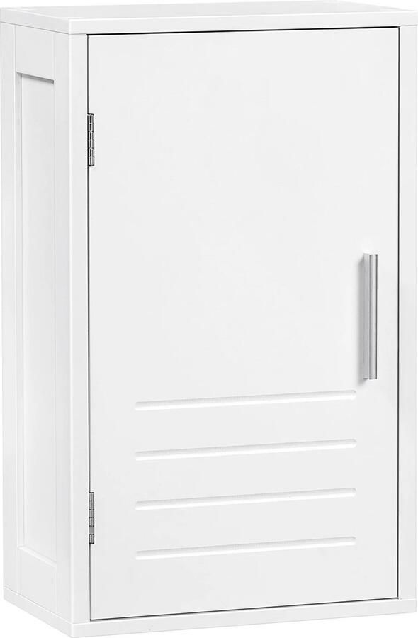 Bealive Badkamer kastje Toilet kastje Wastafel kastje Medicijn kastje Wandmontage Met deur Wit Hout 30 x 50 x 18.5 cm