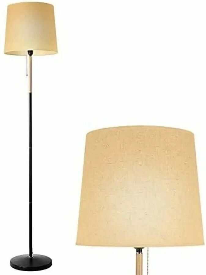 Bealive Lamp 220V 60 W Ijzer standaard Linnen kap Creme gekleurd Sfeer bevorderend 4.6 kg 35 x 35 x 170 cm Voor Woonkamer Eetkamer Slaapkamer of Kantoor