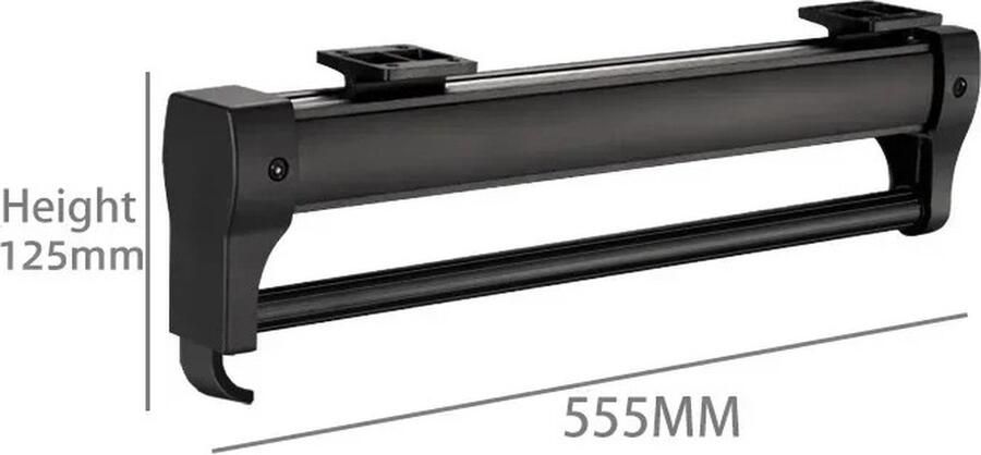 Bealive Wardrobe organizer Kleding rek Clothing Rail Kast onderdeel Voor broeken Uitschuifbaar Metaal Zwart - Foto 2