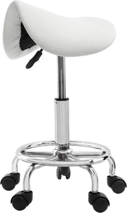 Bealive Zadelsalon Kruk Verstelbare kruk Hydraulische salon kruk Ergonomische Zadelkruk op wielen Kapperskruk