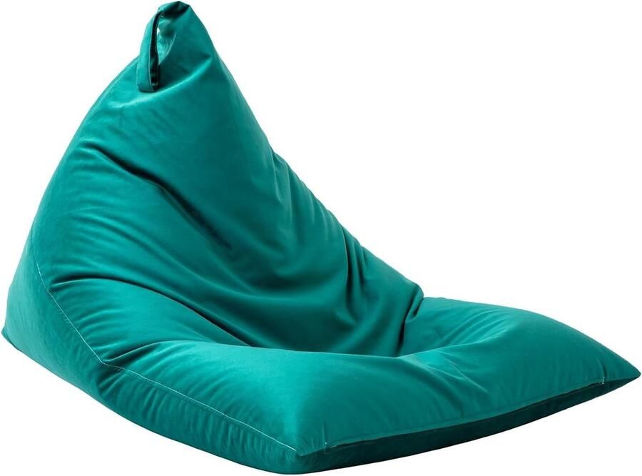 Bean Bag Chair Cover (No Filling) for Adults Teens Thick Velvet Cover Beans Stuffed Storage 400L (Dark Green L)