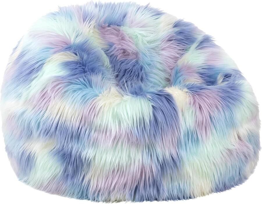 Bean Bag Child Unicorn Imitation Fur Fabric Children's Armchair with Filling Included Comfortable Children's Furniture for Playroom or Children's Room