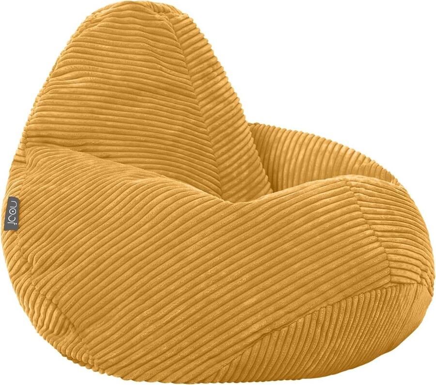 Bean Bag Child Yellow Imitation Fur Fabric Children's Armchair with Filling Included - Foto 2