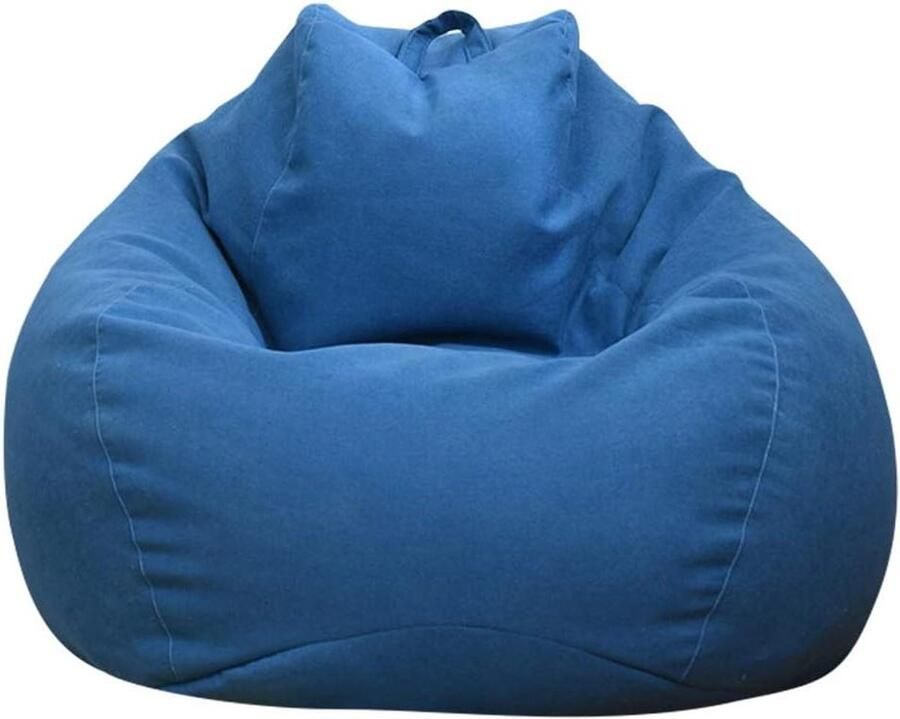 Bean Bag Cover in Pear Shape (Without Filling) for Living Room Large Sofa Blue XXL (120 x 100 cm)