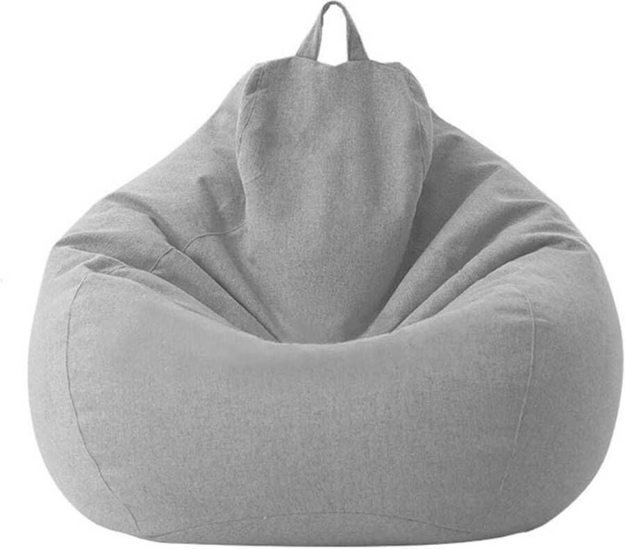 Bean Bag Cover without Filling Bean Bag Covers Removable Bean Bag Cover Plain Indoor Bean Bag Cover with Zip for Children and Teenagers and Adults (Grey S)