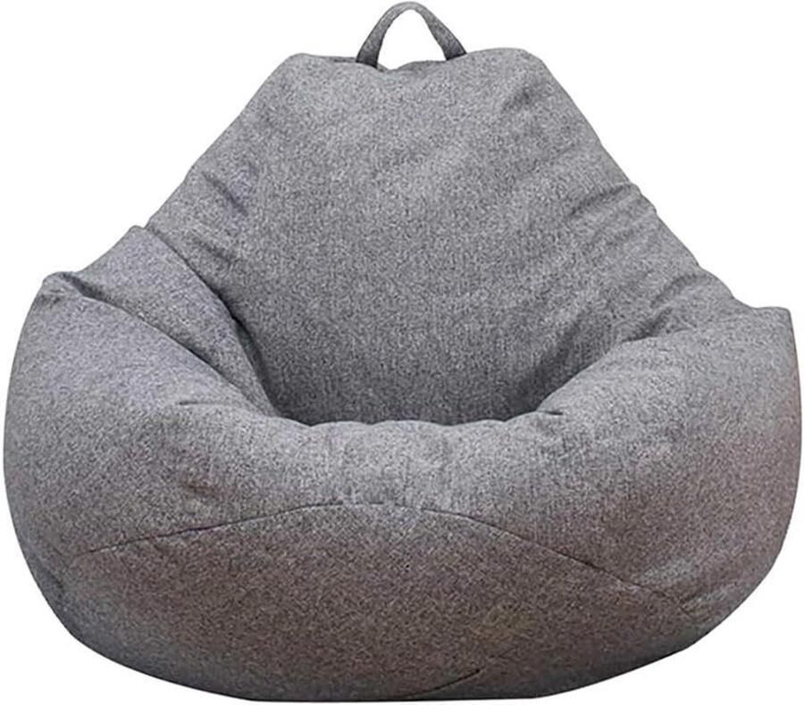Bean Bag Cover Without Filling for Bedroom Office Living Room Patio (Light Grey 100 x 120 cm)