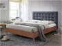Bed FRANCESCO hoofdeinde gestoffeerd grijs 160 x 200 cm L 201 cm x H 111 cm x D 166 cm - Thumbnail 2
