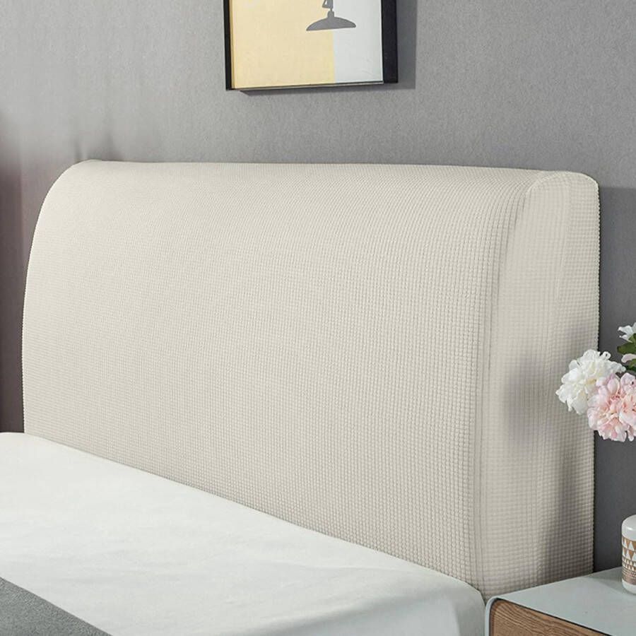 Bed Headboard Cover Cover Bed Headboard Covers Stretch Bed Headboard Cover Stretchy Washable Thick All-Inclusive Dustproof Bed Headboard Cover for Bed Head (150-170 cm White)