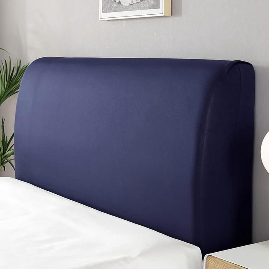 Goodivery Bed Hoofdbord Hoes Stofdichte Stretch Bed Hoofdbord Hoes Achterbescherming All-Inclusive Slipcover Blauw 180 cm voor (170-190 cm Hoofdbord)