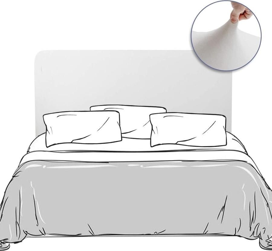 Goodivery Bed Hoofdbord Hoes Stretchbaar Stofbeschermer 180 cm 200 cm