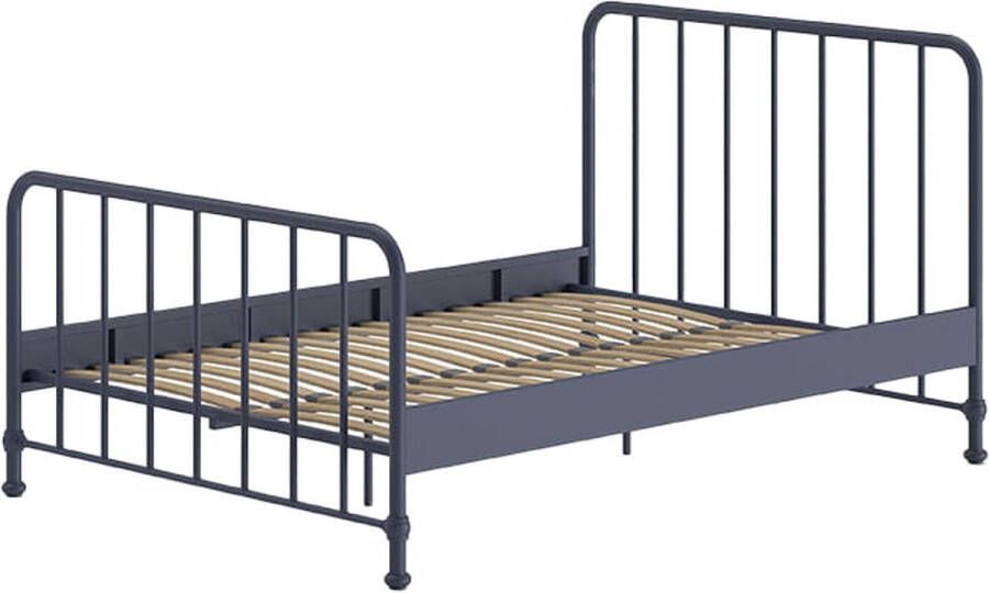 Bed Jay Blauw Metaal 140x200cm Hoogte 110 cm