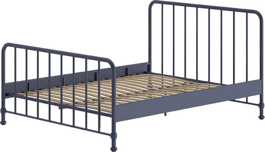 Bed Jay Blauw Metaal 160x200cm Hoogte 110 cm