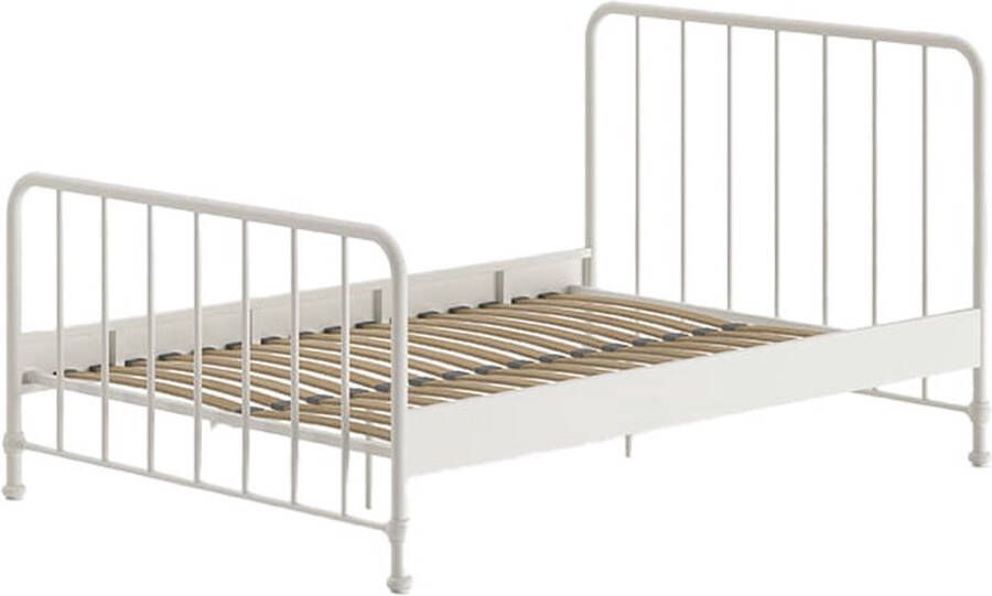 Bed Jay Wit Metaal 140x200cm Hoogte 110 cm