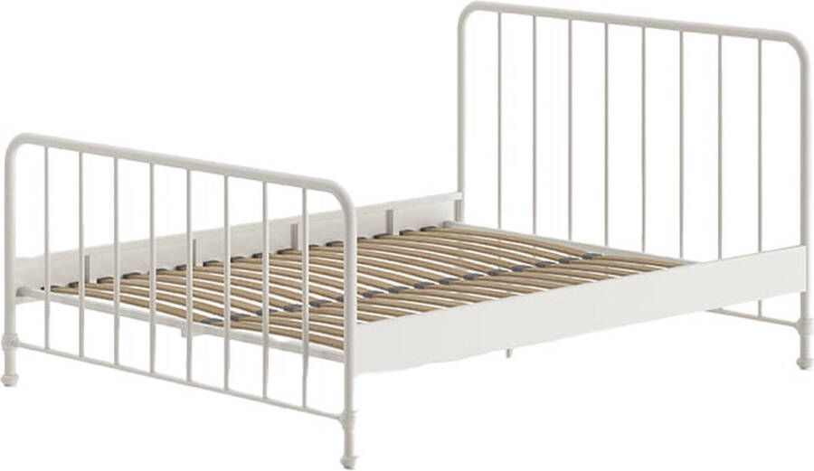 Bed Jay Wit Metaal 160x200cm Hoogte 110 cm