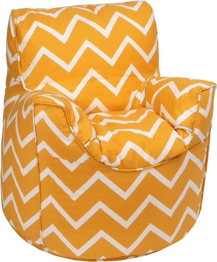 Bed Kinder-peuterfauteuil comfortabel kindermeubilair zachte kinderveilige zitting speelkamerbank ergonomisch gevormde zitzak (zigzag)