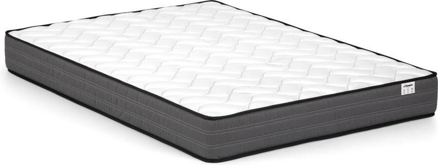 Vente-unique Bed met nachtkastjes 160 x 200 cm Met ledverlichting houtlook en wit – Met bedbodem – Met matras – DESADO L 245.2 cm x H 115.6 cm x D 208.8 cm - Foto 4