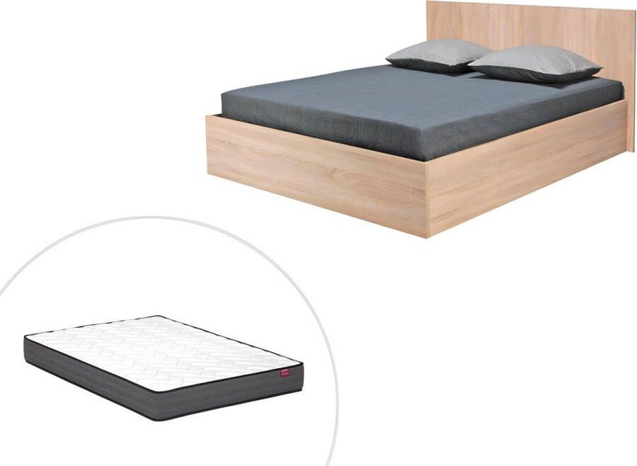 Vente-unique Loungeset in polypropyleen: 2 lage stapelbare fauteuils en één salontafel Beige SESEH van MYLIA L 196.4 cm x H 87.5 cm x D 155 cm - Foto 2