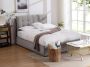 Bed met opbergruimte 140 x 200 cm Velours Lichtgrijs + matras OLERIA L 155 cm x H 116 cm x D 213 cm - Thumbnail 1