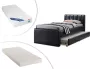 Bed met slaaplade ANDREA 2 x 90 x 190cm zwart kunstleer + matras ZEUS 90 x 190 cm L 214.5 cm x H 102 cm x D 99.5 cm - Thumbnail 2