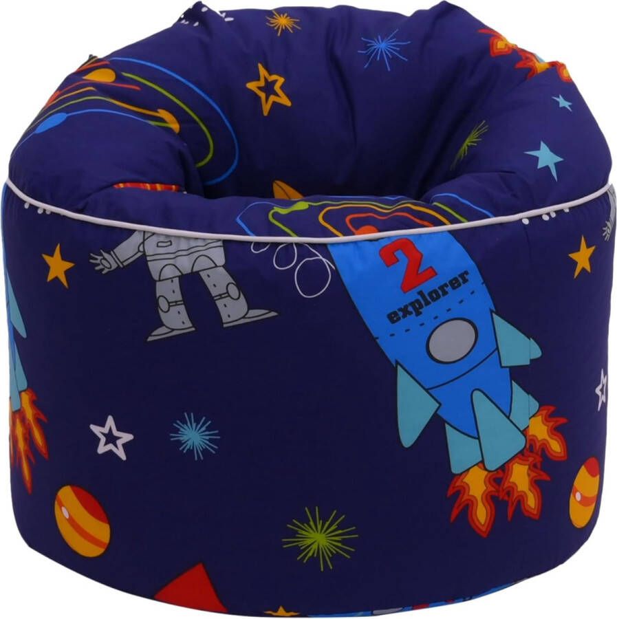 Bed Ronde zitzak voor kinderen met vulling zitzak kinderkamer zachte zitting speelkamer ergonomisch gevormd vloerkussen duurzaam meubel voor kleine kinderen kinderzitzak (ruimte