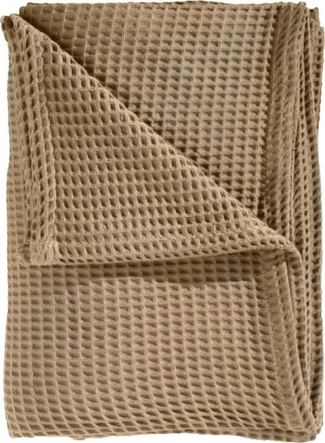 Bed Sprei Wafel Bedsprei 2 persoons Wafeldeken 240x260 Beige