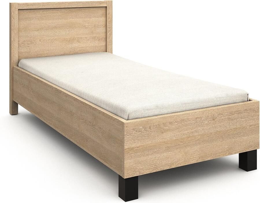 Bed Yumi Eiken 90x200cm Hoogte 98 cm