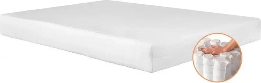 Bed4less Matras Pocketvering 7-zones 70x200 dikte c.a. 20cm