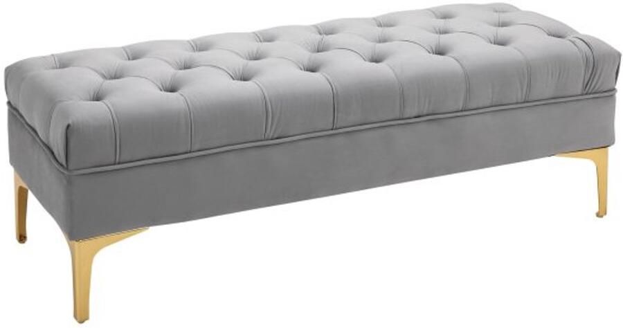 ZAZA Home Slaapkamerbank ComfortPlus Hoge poten Lichtgrijs