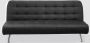 Bedbank MURNI zwart L 192 cm x H 88 cm x D 92 cm - Thumbnail 3