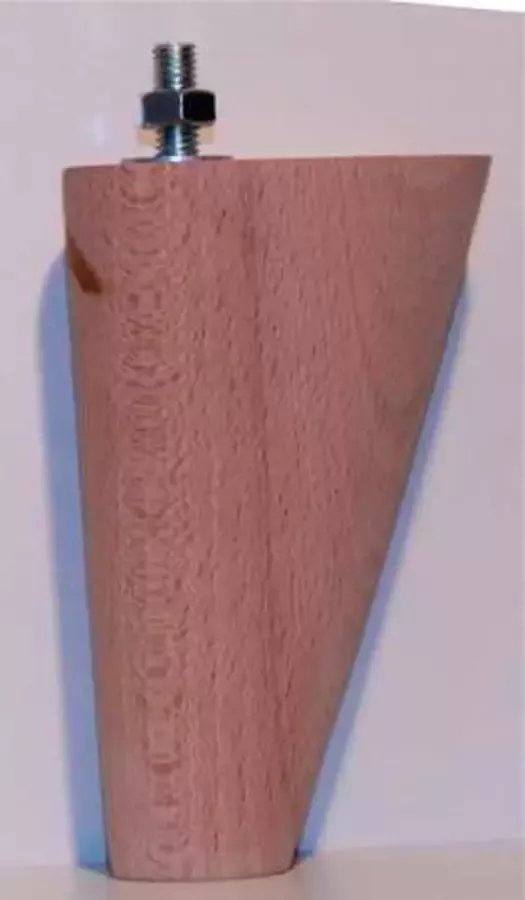 Bed bank poot 12cm hoog ovaal 50x72mm Eiken