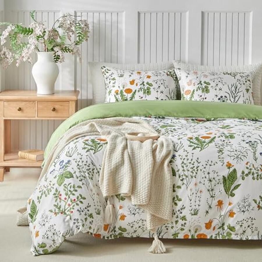 Beddengoed 220x240 3-delig met bloemen design Microvezel Dekbedovertrek voor Tweepersoonsbedden