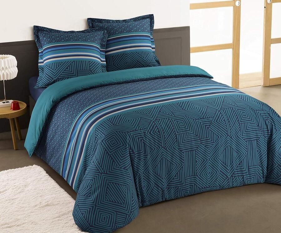 Beddengoed Marco dekbedovertrek 240 x 220 cm met 2 kussenslopen voor standaard tweepersoonsbed 100% katoen