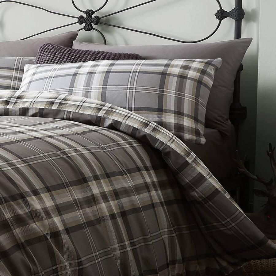 Beddengoed Kelso Charcoal Grijs Katoen 135 x 200 cm