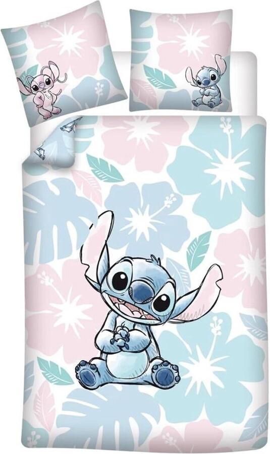 Beddengoed Stitch Flowers Dekbedovertrek Geschikt voor eenpersoonsbed 1 stuk Multicolor Polykatoen 140 x 200 cm