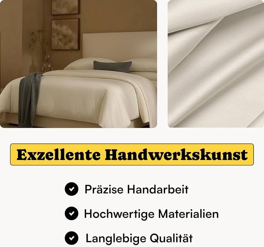 Beddengoedset 200 x 200 cm Biologisch Katoen Luxe Comfort