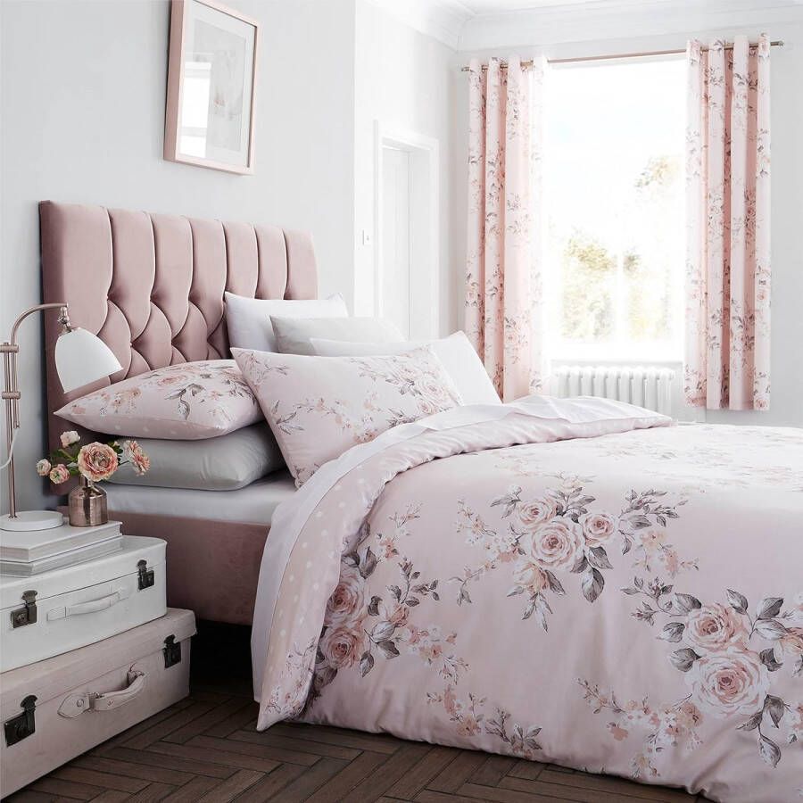 Beddengoedset roze (blush) tweepersoonsbed
