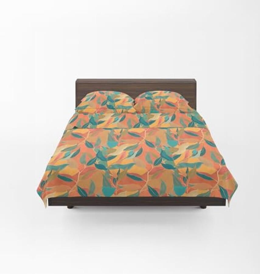 Beddengoedset van percale katoen voor Frans bed met unieke prints 180 x 280 cm