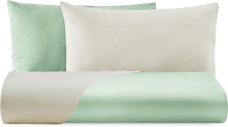 Beddengoedset voor tweepersoonsbed 100% percal katoen set van 3 bamboe en ivoor