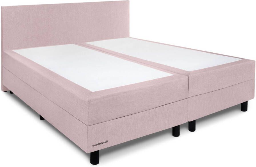 Beddenleeuw Boxspring Bed Isabella 120x200 Incl. Hoofdbord + Matras Oud roze