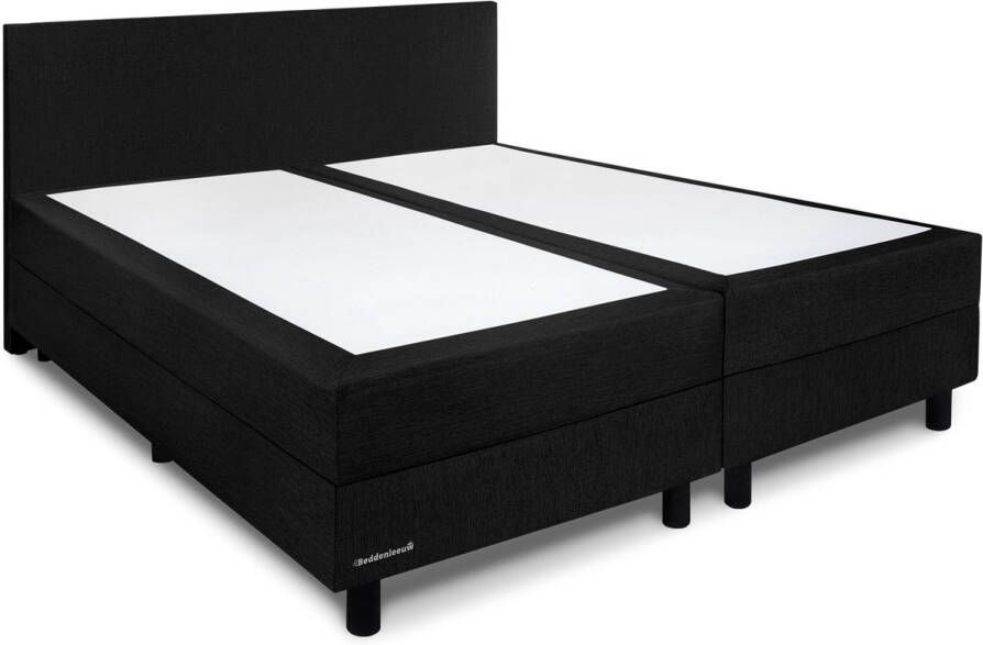 Beddenleeuw Boxspring Bed Isabella 120x200 Incl. Hoofdbord + Matras Zwart