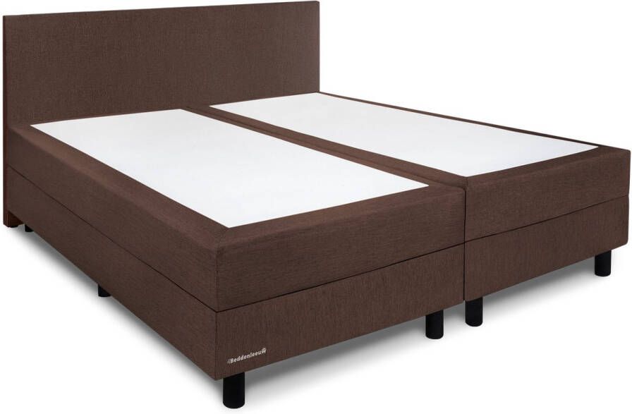 Beddenleeuw Boxspring Bed Isabella 140x200 Incl. Hoofdbord + Matras Bruin