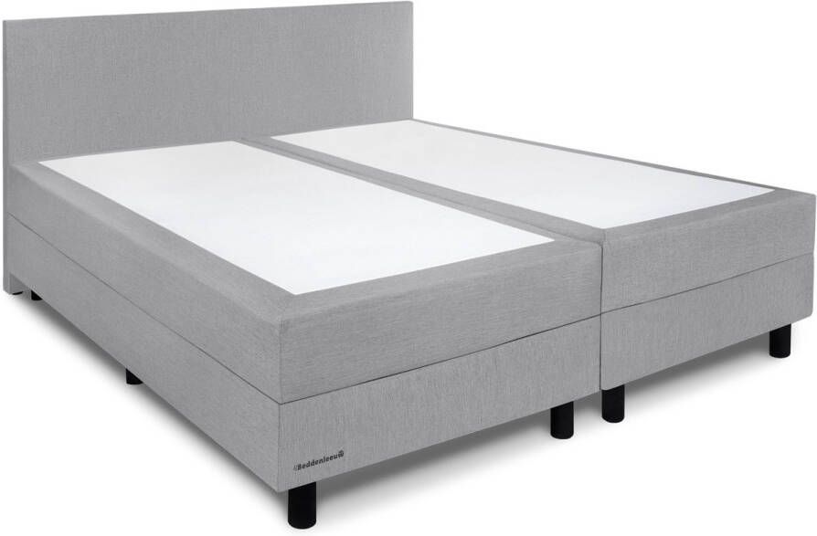 Beddenleeuw Boxspring Bed Isabella 140x200 Incl. Hoofdbord + Matras Grijs