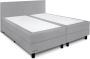Beddenleeuw Boxspring Bed Isabella 140x200 Incl. Hoofdbord + Matras Grijs - Thumbnail 2