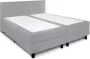 Beddenleeuw Boxspring Bed Isabella 140x200 Incl. Hoofdbord + Matras Grijs - Thumbnail 1
