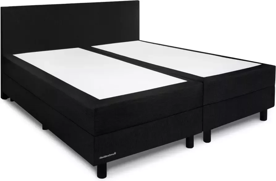 Beddenleeuw Boxspring Bed Isabella 140x200 Incl. Hoofdbord + Matras Zwart