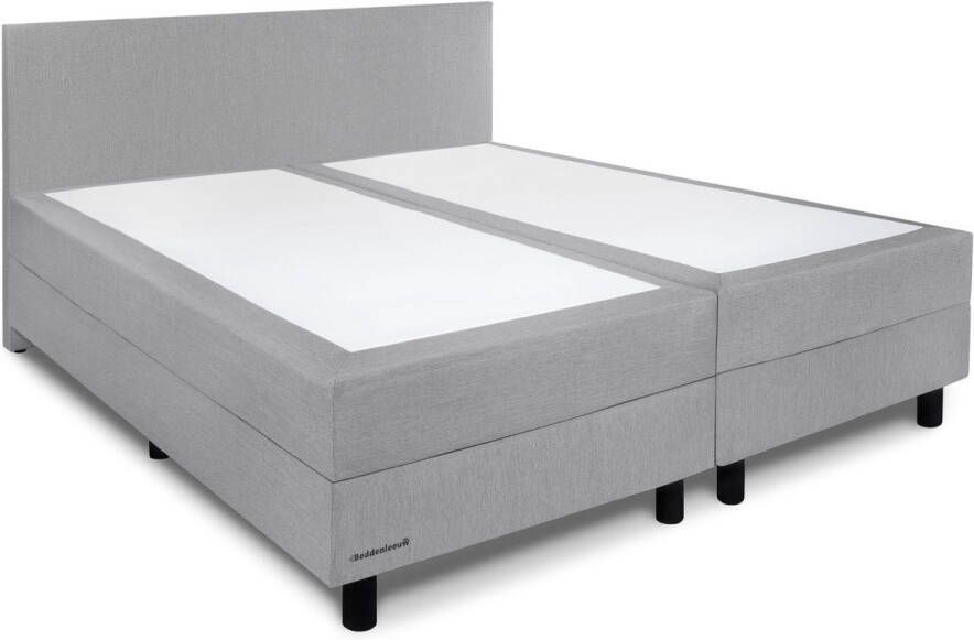 Beddenleeuw Boxspring Bed Isabella 160x200 Incl. Hoofdbord + Matras Zilvergrijs