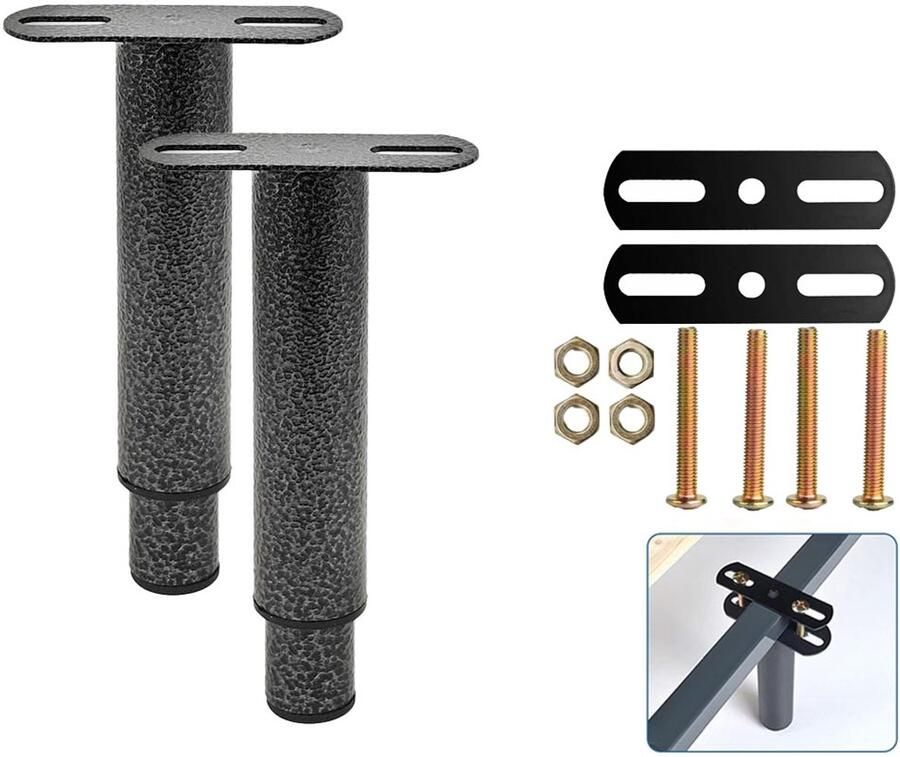 Bedframe Voeten Ondersteunende Bedvoeten Boxspringpoten 2 Stuks 18 tot 33 cm Verstelbare Meubelvoeten Intrekbaar Voor Kasten Slaapbankframe Vervangende Onderdelen