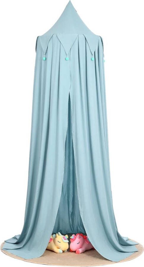 Bedhemel baldakijn kinderkamer hemel babybed kinderen slaapkamer decoratie voor holt speelkamer cadeau voor babydouche nieuwe baby ouder kind (groen)